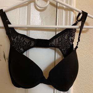 VICTORIA’S SECRET BOMBSHELL PUSH UP BRA BLACK LACE RACERBACK